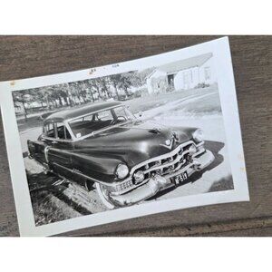 VTG B & W Photo 1954 Cadillac Series 62 Sedan scrapbook collage crafts